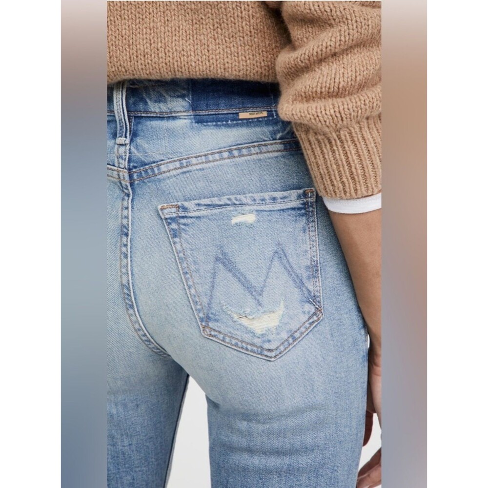 MOTHER Superior High Waisted Rider Skimp Straight Leg Jeans: The Confession - Picture 3 of 15